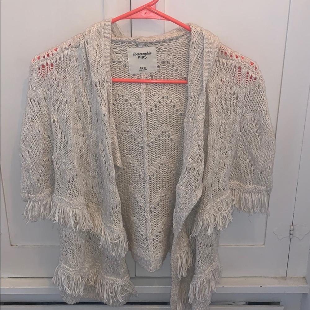 short sleeve sweater with a hood